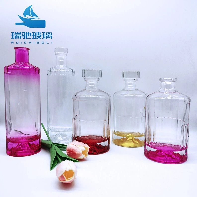 colored glass wine bottles