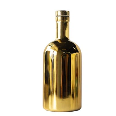 Ampolla de vidre de vodka de whisky galvanitzat de 750 ml