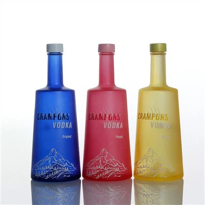 Ampolla de vidre de vodka en aerosol de color