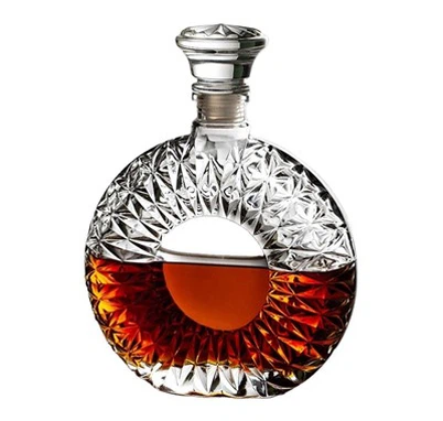 Ampolles de vidre de whisky rodones