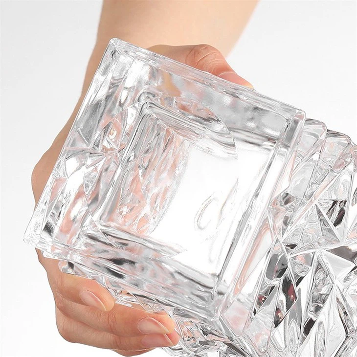 750ml Liquor Bottle Crystal White Glass