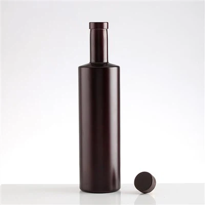 Ampolla de vi de vidre de 750 ml amb punta de cargol