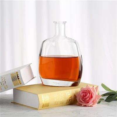 Ampolla de brandy quadrada senzilla sense patró