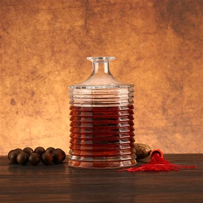 Ampolla de vidre rodona de disseny únic del proveïdor de la Xina de 500 ml